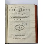 [1789] Valsecchi Antonino, [O základech náboženství a zdrojích bezbožnosti kniha třetí] Dei fondamenti della religione e dei fonti dell'empietà libri tre