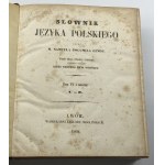 Linde Samuel Bogumił - Słownik języka polskiego Tom I-VI [komplet] [skórzane oprawy] [Wydanie drugie, poprawne i pomnożone]