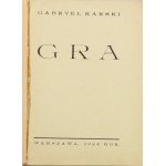 Karski Gabriel, Game [1st edition].