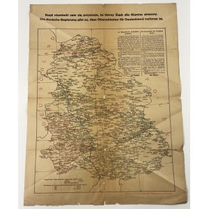 [Plebiscyt] Mapa Górnego Śląska, odezwa w języku polskim i niemieckim [ca. 1921]