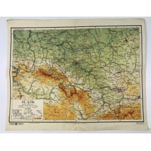 E. Romer i A. Wrzosek Śląsk Mapa fizyczna, Książnica-Atlas Wrocław 1948