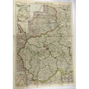 Polska w czasie Wojen Napoleońskich (1807) oraz podczas wojny Polsko-Austriackiej (1809) [Duża mapa w bardzo dobrym stanie!]