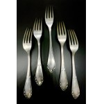 Silver fork set- 5 pieces