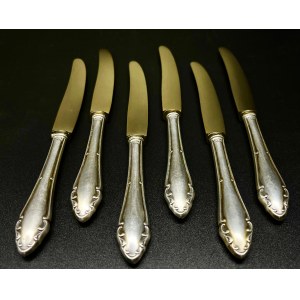 Silbernes Messerset - 6 Teile