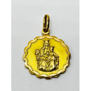 Gold pendant with images of saints