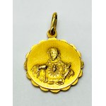 Gold pendant with images of saints