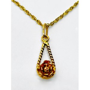 Gold pendant with chain
