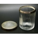 Crystal glass with silver cap by Andre Aucoc(1877-1911)