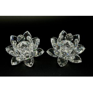 Swarovski , a pair of decorative candle holders