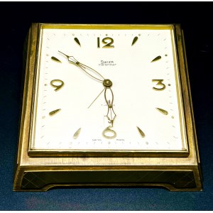 Gabinetowy zegar w stylu Art Deco Swiza Calendar