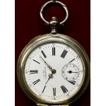 Savonette silver keyed pocket watch