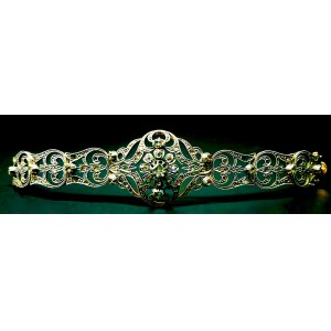 Art Nouveau diamond segmented bracelet