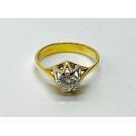 Gold ring with 0.74 ct diamond