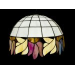 Decorative ceiling lamp with stained glass shade
