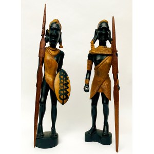 Ein Paar afrikanischer Krieger