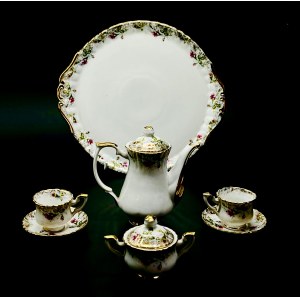 Miniature porcelain set tête-à-tête'' Chodzież