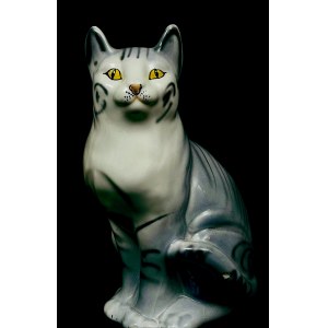 Decorative set of 4 full figurines of cats