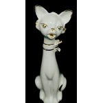 Decorative set of 4 full figurines of cats