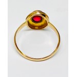 Gold ring with synthetic ruby