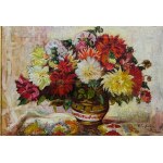 Maurycy Trębacz(1861-1941), Bukiet kwiatów w wazonie
