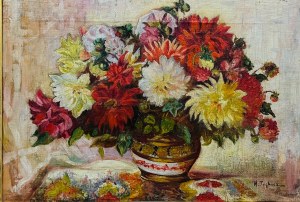 Maurycy Trębacz(1861-1941), Bukiet kwiatów w wazonie