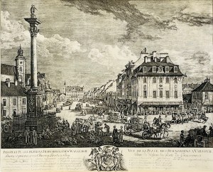 Panorama krakowskiego przedmieścia wg sztychu z roku 1771