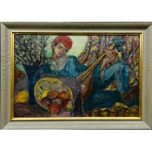 Wacław Wąsowicz(1891-1942), Still life with Pierrot