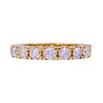 Gold ring with diamonds ''eternity ring'' 2.20 ct , HRD certificate