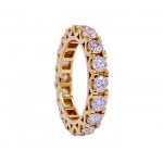 Gold ring with diamonds ''eternity ring'' 2.20 ct , HRD certificate