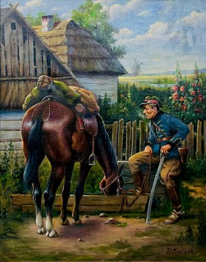 Zbigniew Majczak, ''Ułan z koniem u wodopoju''