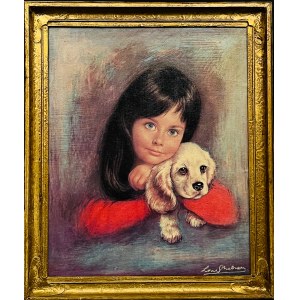 Louis Shabner (1917-1981), Mädchen mit Hund