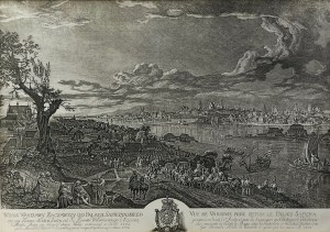 Widok Warszawy wg sztychu z 1772 r.