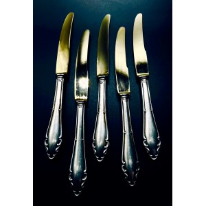 Set of silver knives - 5 pieces