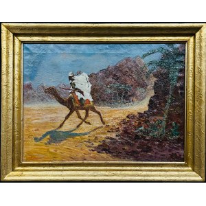 Alexander Lashenko(1883-1944), arabischer Krieger auf einem galoppierenden Kamel