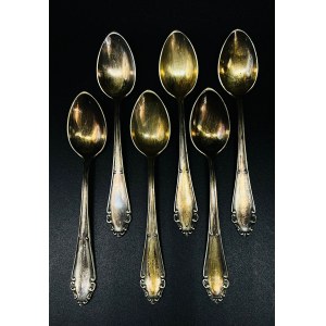 Silver spoons gilded- 6 pieces