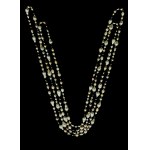 3 meter necklace with pearls