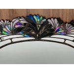 Decorative stained glass mirror, 106 x 149 cm