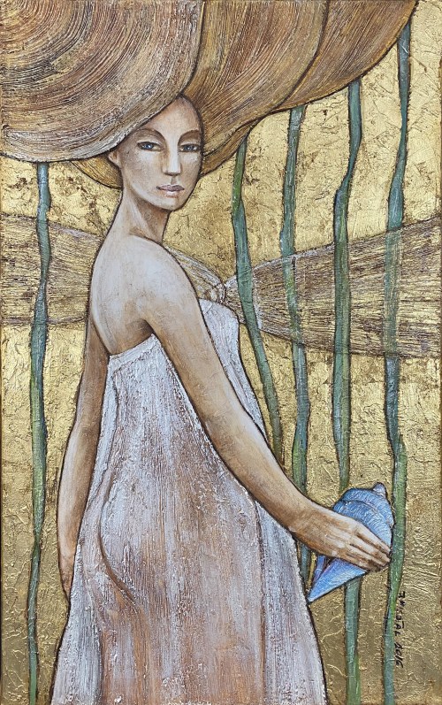 Joanna Misztal ( 1967 ), Powiew od morza i błękitna muszla, 2016