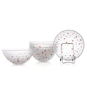 Set of six painted bowls Asteroids. - designed by Jan Sylwester DROST (b. 1934)