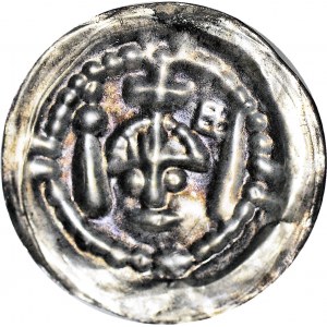 RR-, Polska dzielnicowa, Henryk I Brodaty 1201-1238 lub Henryk II Pobożny 1238-1241, Brakteat ratajski, R6