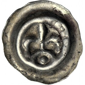 R-, Świętopełk II Wielki 1220-1266, Brakteat gdański, Lilia na arkadzie, R4