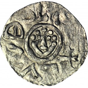 RR-, Bolesław III Krzywousty 1107-1138, denar typu “ioannes” przed 1107, mennica Wrocław, menniczy, R8