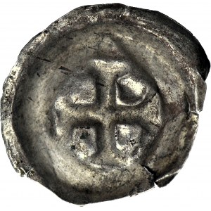 Zakon Krzyżacki, Brakteat, początek XV w., Krzyż grecki z rozdwojonymi końcami ramion