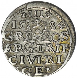 Stefan Batory, Trojak 1584, Ryga, R1