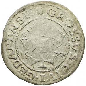 R-, Stefan Batory, Grosz 1577 Oblężenie Gdańska, kawka, R4