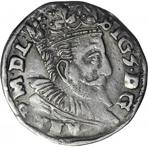 R-, Zygmunt III Waza, Trojak Lublin 1597, bez znaku i monogramu