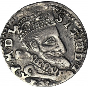 RR-, Zygmunt III Waza, Trojak (CZWORAK III) Lublin 1601, mała głowa