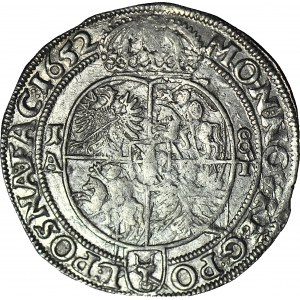 RR-, Jan II Kazimierz, Ort Poznań 1652 AT, piękny i rzadki