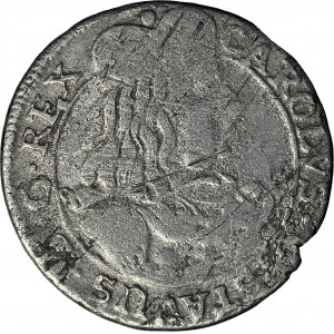 RRR-, Karol X Gustaw, okupacja Elbląga, Szóstak 1658, CIVII, duże krzyże,R6