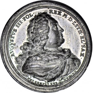 RR-, August III Medal na pokój drezdeński 1745